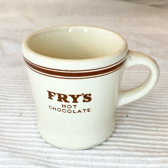FRY'S HOT CHOCOLATE Mug by Duraline Grindley Hotelware CO England Honey Glaze - Picture 5 of 12